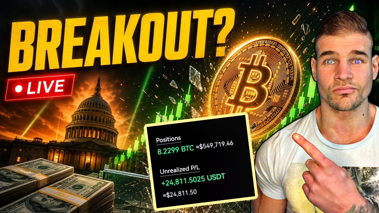 🔴 LIVE: Bitcoin BREAKOUT or Bull Trap? ETF Inflows Surge | CLARITY Act Update | BTC Trading Live