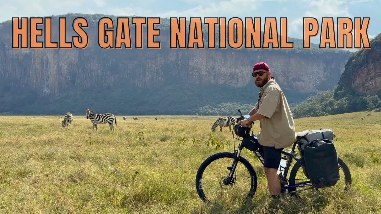 I Bikepacked through Hells Gate National Park 🇰🇪 Wildlife Safari 🦓 