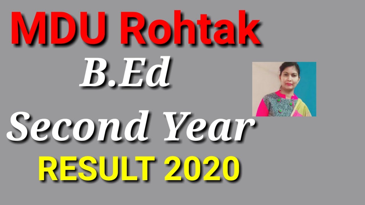 MDU B.Ed Second Year Result 2020