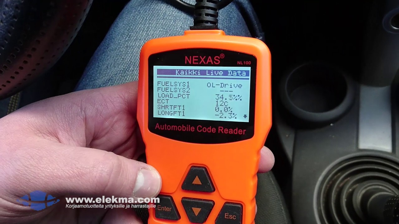 Suomenkielinen OBD/OBD2 Vikakoodinlukija NexLink NL100