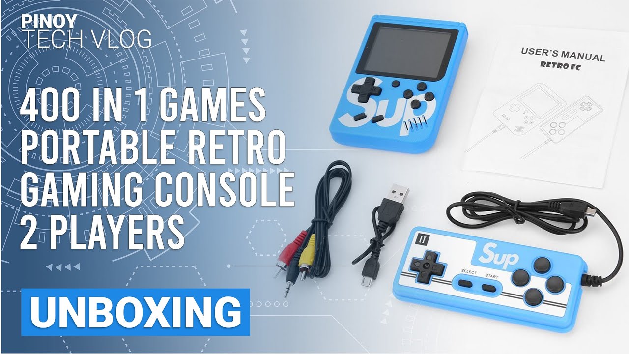 400 in 1 Games Portable Retro Handheld  2 Player Gaming Console Unboxing & Setup - TAGALOG