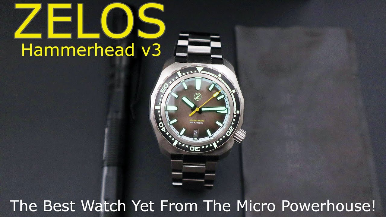 Часы Zelos Hammerhead V3 Vintage Black Dial — лучшие ли это часы Zelos на сегодняшний день? Автом...
