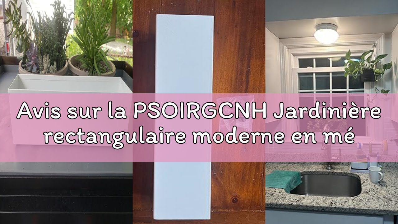 Avis sur la PSOIRGCNH Jardinière rectangulaire moderne en métal pour rebord de fenêtre de 81,3 cm -