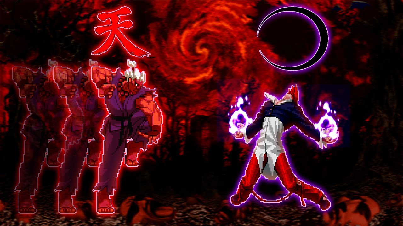 MUGEN Shin Akuma VS Iori Orochi! Street Fighter VS KOF