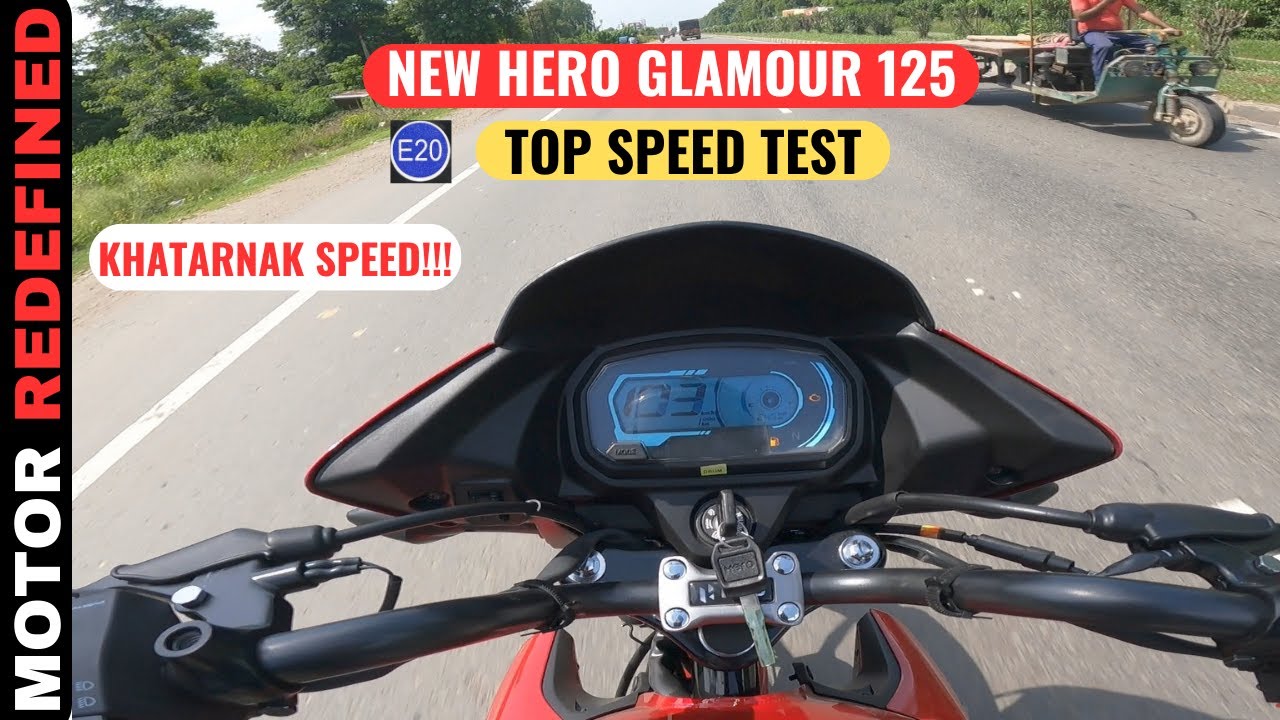 All New Hero Glamour 125 2023 Model Top Speed Test & All Gear top Speed Test | Gajab Speed Haii!!