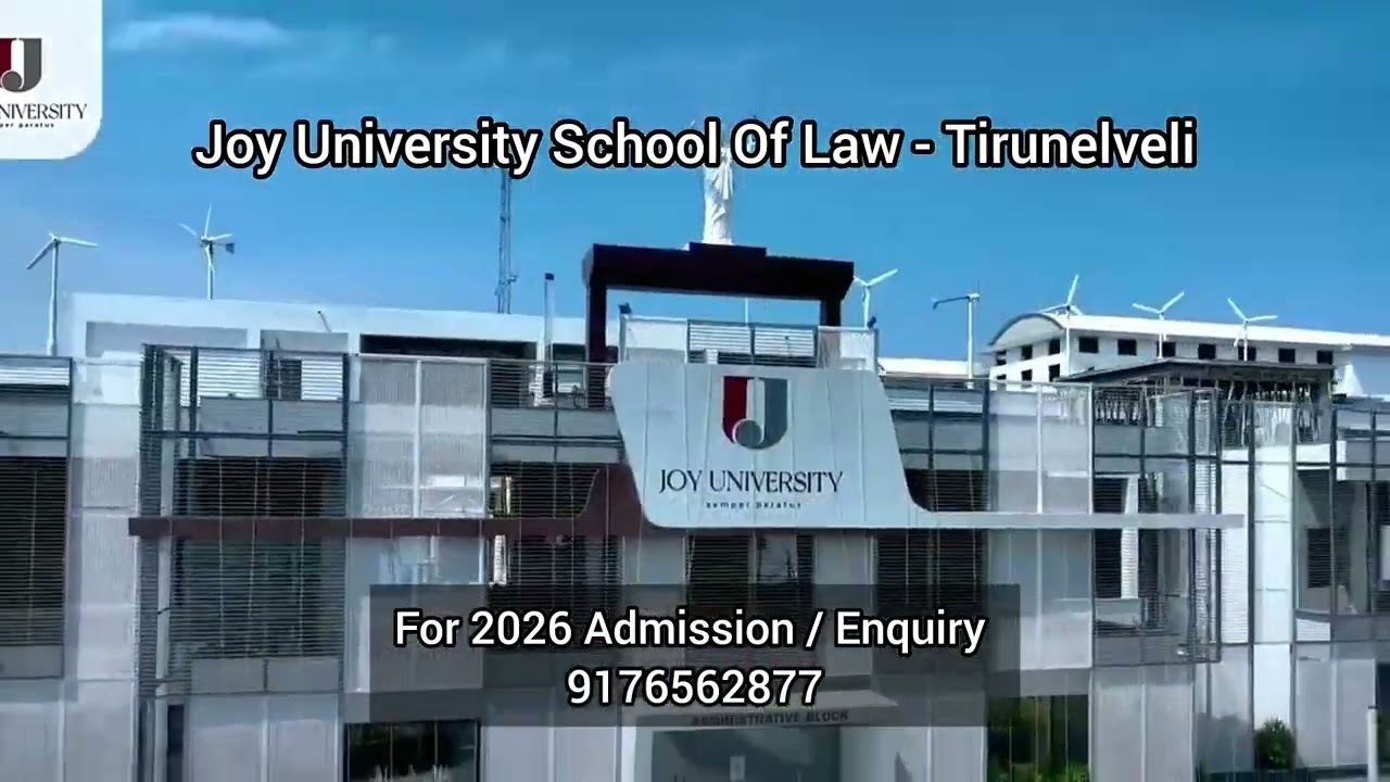 Joy University Tirunelveli Law Admission 2026 | BA LLB | 3 Yr LLB | LLM  