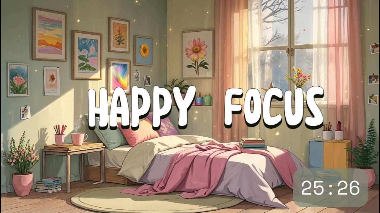 30 Min Timer – Happy Focus 🌼 | Cheerful LoFi Timer for Study or Class