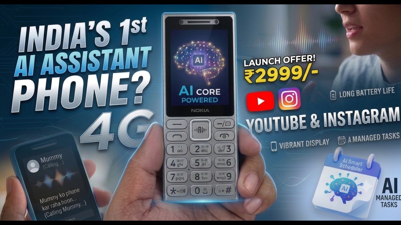 Nokia's First AI Assistant 4G Keypad Phone - Nokia 210 4G Unboxing And Review