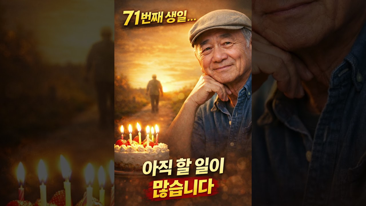 71번째 생일&hellip; 아직 할 일이 많습니다 #감성영상 #korean #ai영상 #motivation