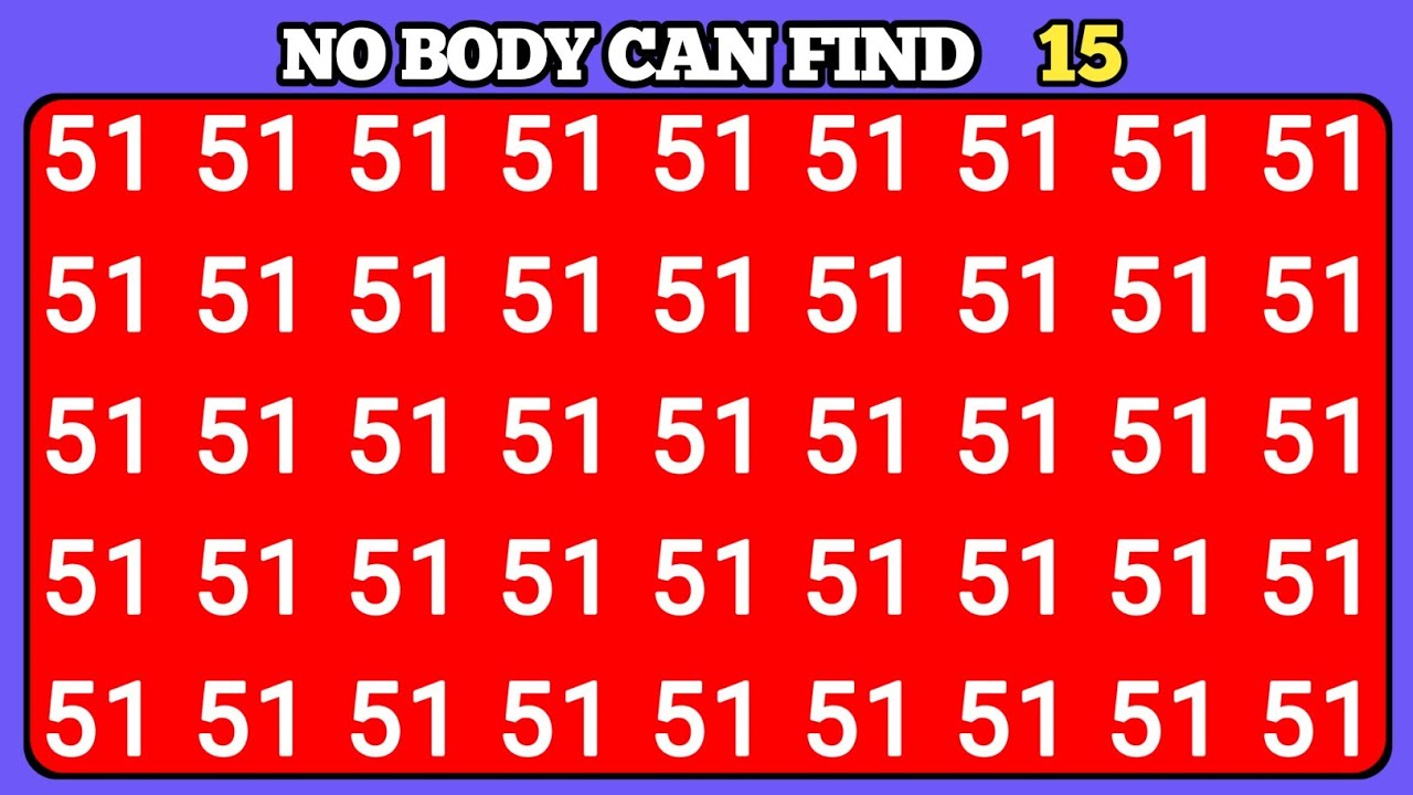 Find the Odd Number and Letter IQ Pro Edition | Test your Observation Skills Vision.
