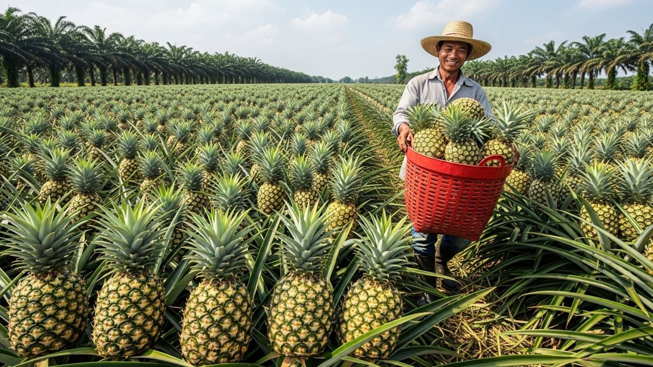 Inside Pineapple Farming: Harvesting and Juice Production | FarmSmart Insight