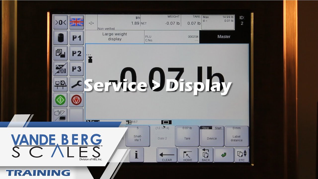 Bizerba GLM-e Weigh Price Labeler Training: Service Display