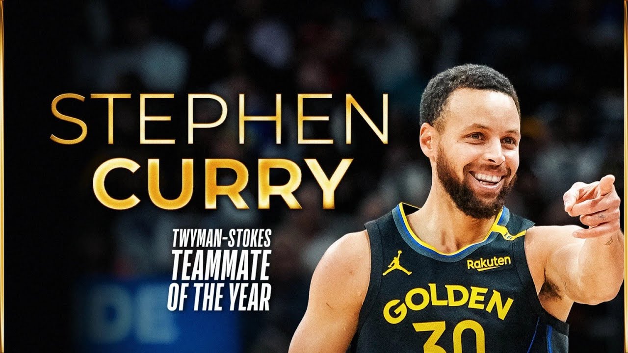 Warriors' Stephen Curry named 2024-25 Twyman-Stokes Teammate of the Year!! #nba #basketball #lakers