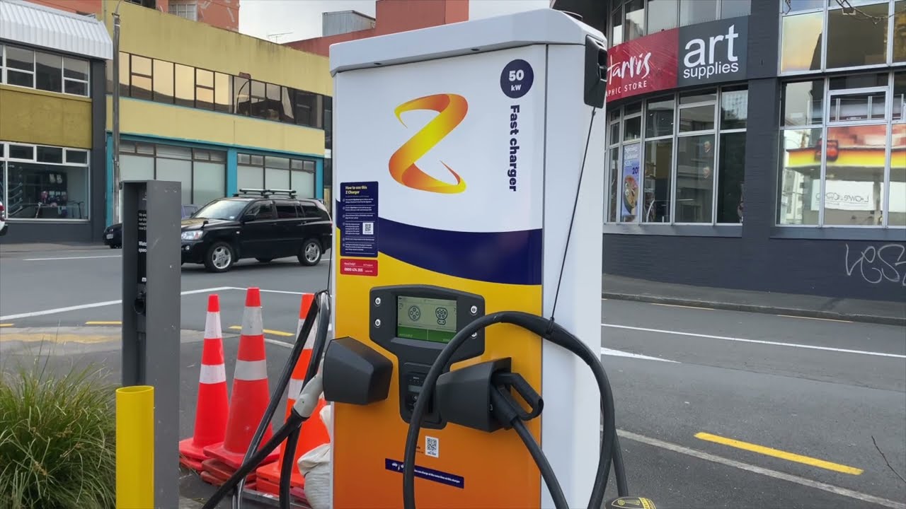 New 75kW EV Charger, Z Energy Vivian St, Wellington