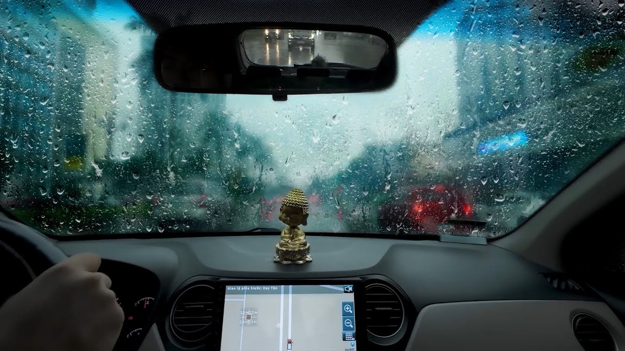 POV Driving in Rain with Windshield Wipers | Soothing Car & Rain Sounds for Sleep, Relaxation