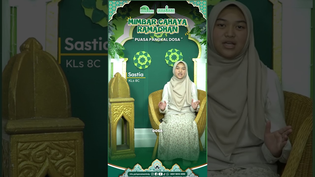 Puasa Pangkal Dosa! - MIMBAR CAHAYA RAMADHAN - SASTIA AULIA 8C #shorts