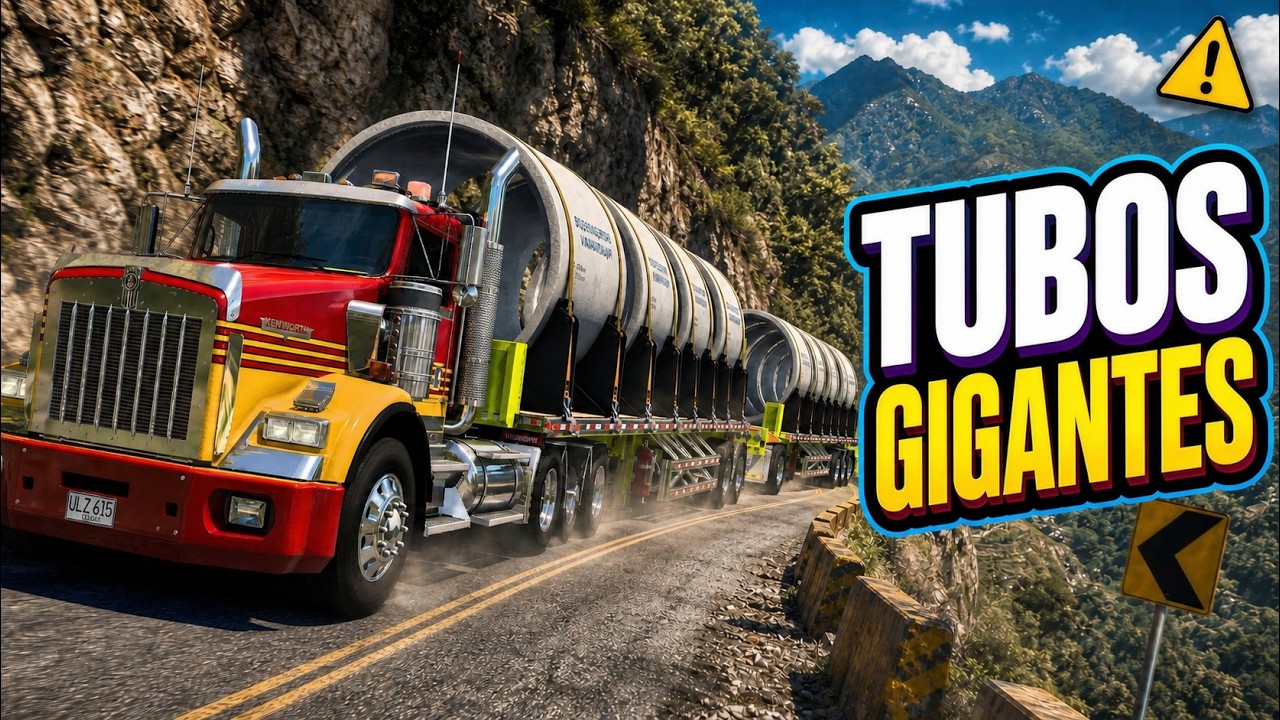 PELIGROSO DESCENSO CON DOBLE REMOLQUES CARGADOS | American Truck Simulator Mods