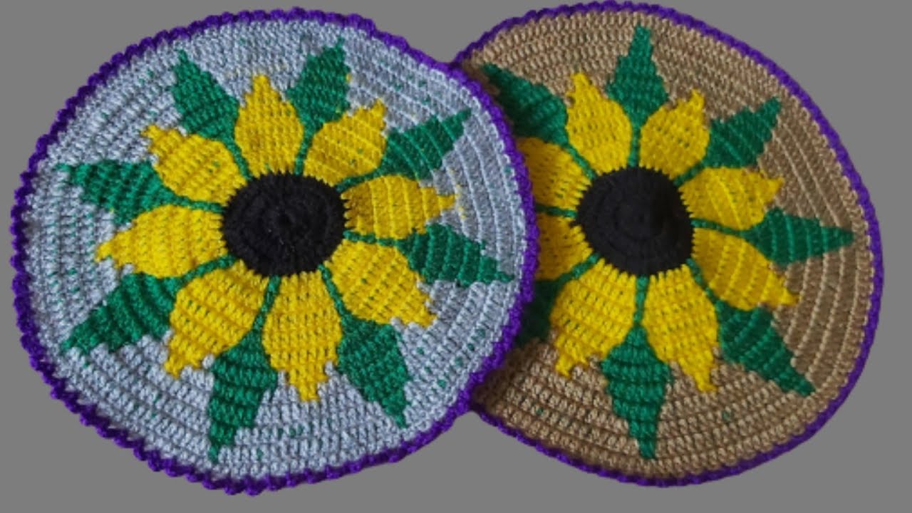 crochet placemats crochet plate cover design #thalpos design