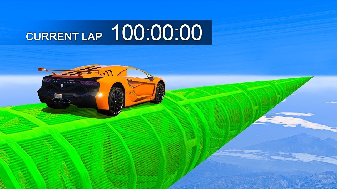 100 MINUTE LONG IMPOSSIBLE STUNT RACE - GTA 5 Funny Moments