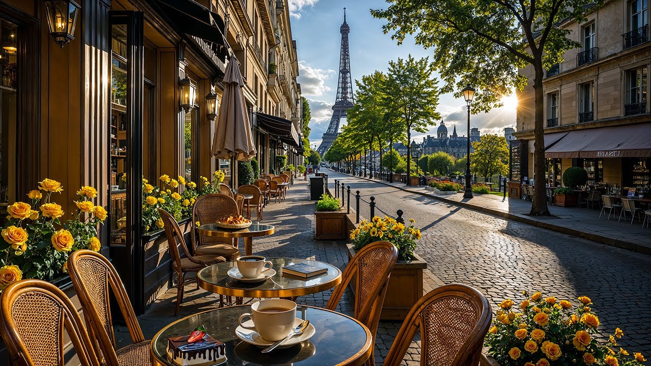 Sunrise Coffee & Jazz in Paris ☕ Relaxing Bossa Nova & Chill Jazz Music for Calm Focus