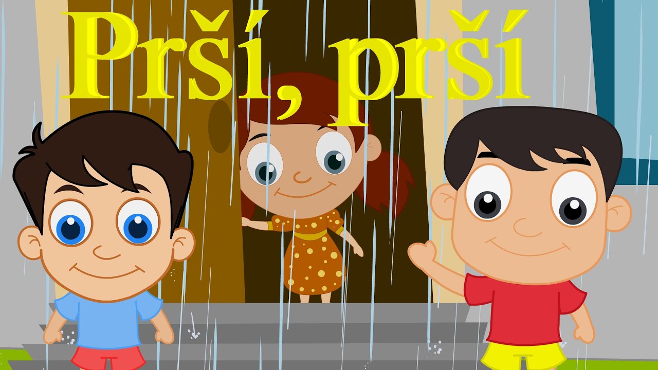 Pr&scaron;&iacute;, pr&scaron;&iacute;, len se leje | Slovensk&eacute; detsk&eacute; pesničky | It's Raining Song in Slovak