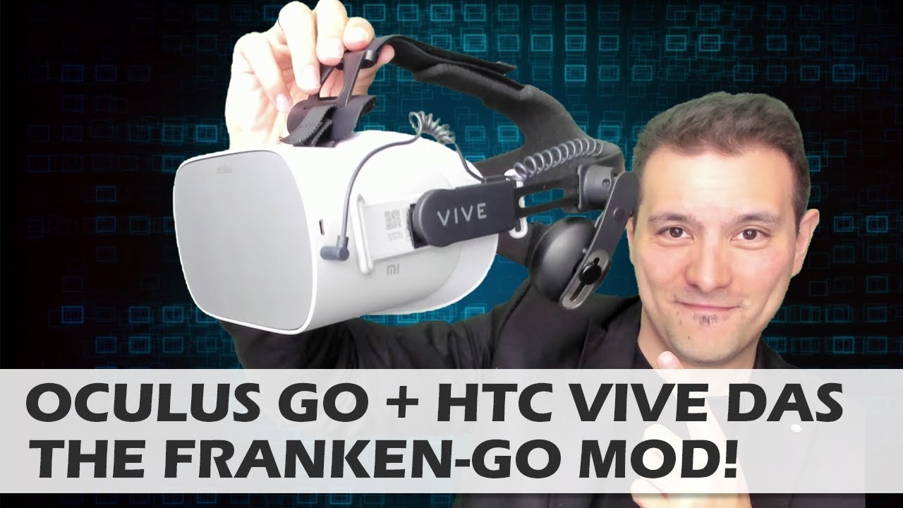 Oculus Go + HTC Vive Deluxe Audio Strap Mod - The Most Comfortable Go Possible - Franken-Go Mod