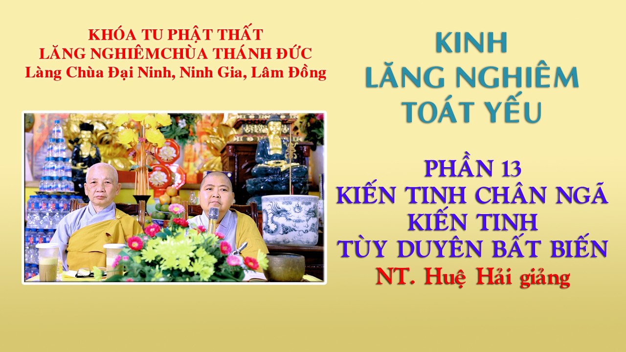 KINH LĂNG NGHIÊM toát yếu 13-Ni trưởng Đại Bi (Đệ tử Sư Bà Hải Triều Âm-Phật thất 21 ngày-Thánh Đức)