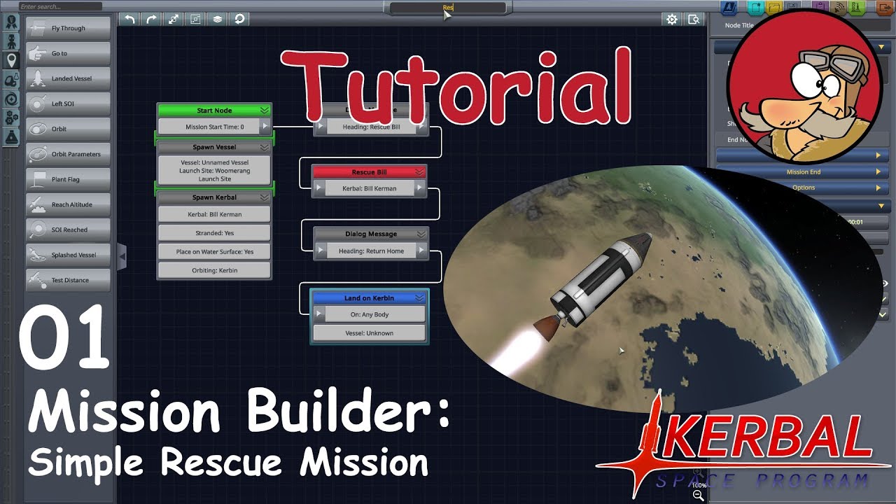 KSP - Mission Builder Tutorial - 01 - Simple Rescue Mission (Basics) - Making History Expansion