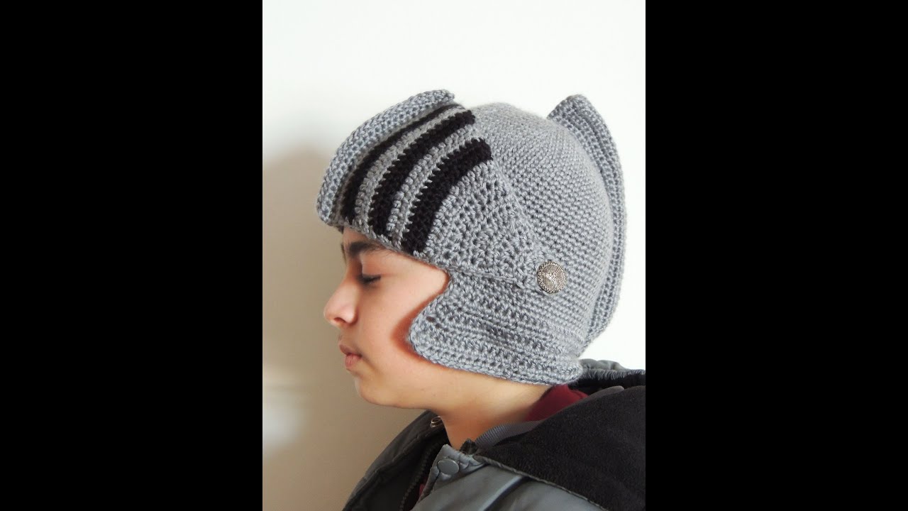 Crochet : Gorro Medieval.  Protector de Cara.  Parte 2 de 2