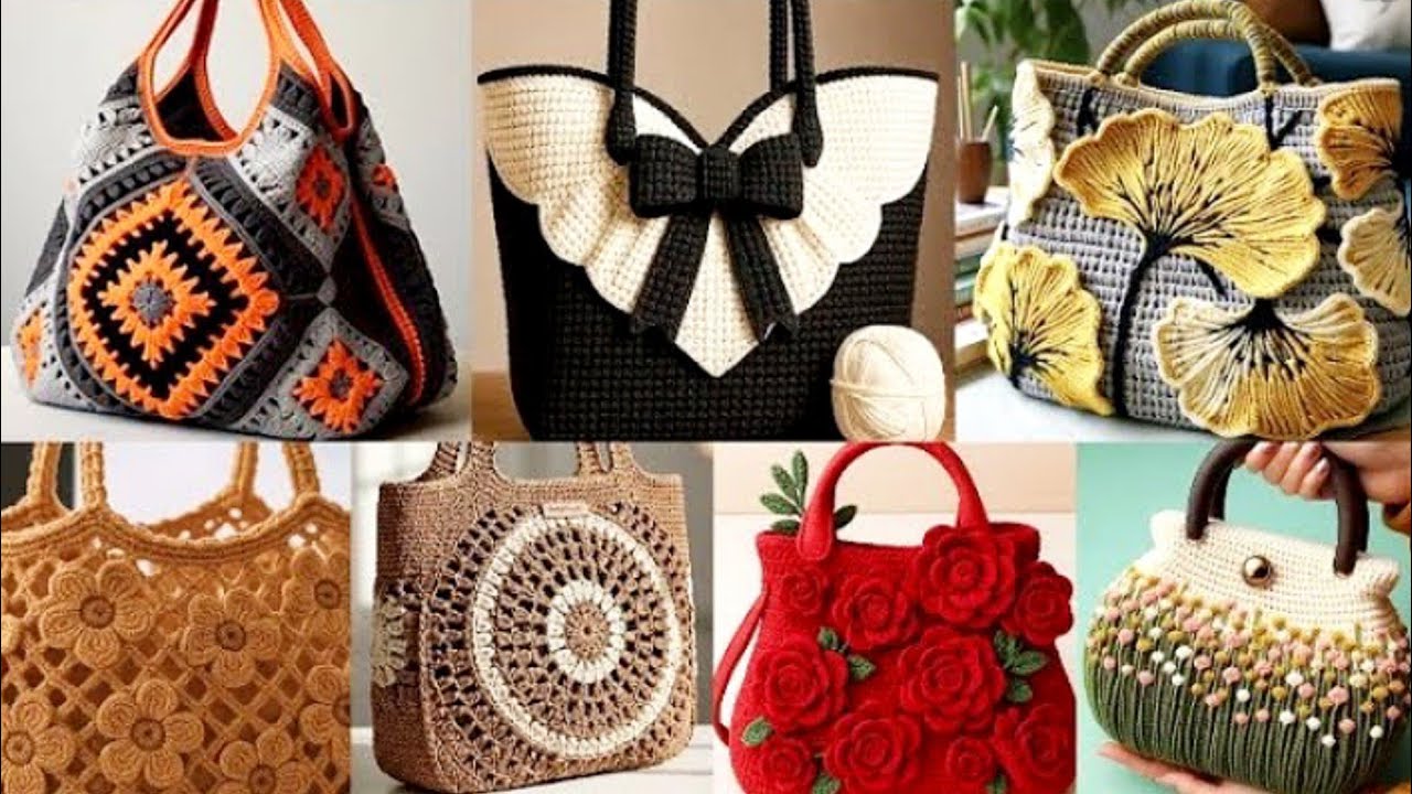 Latest crochet handbag design || Handmade crochet Bags ideas || Easy & Elegant Bag Collection 