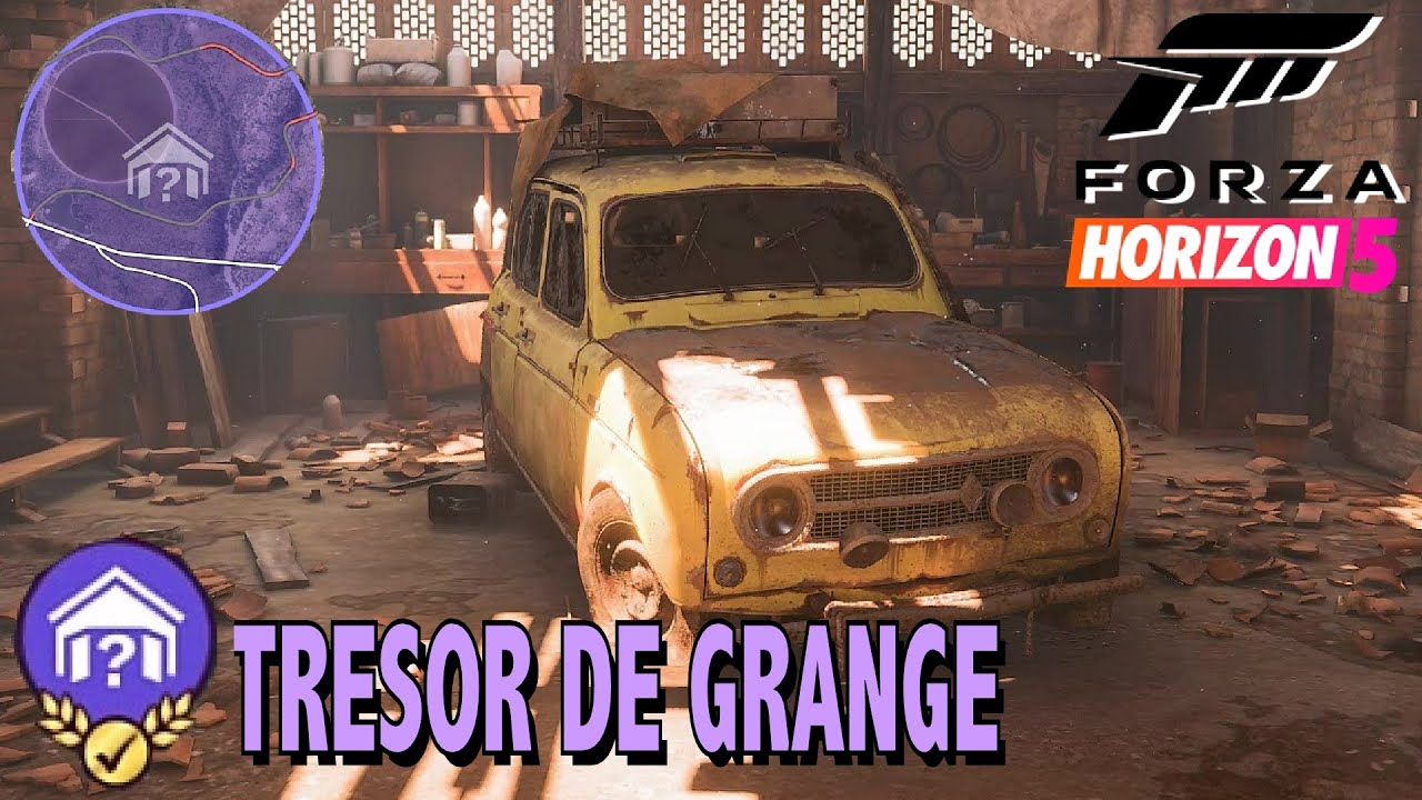 FORZA HORIZON 5: TR&Eacute;SOR DE GRANGE - O&Ugrave; & COMMENT TROUVER LA RENAULT 4L EXPORT 1968 - LOCALISATION