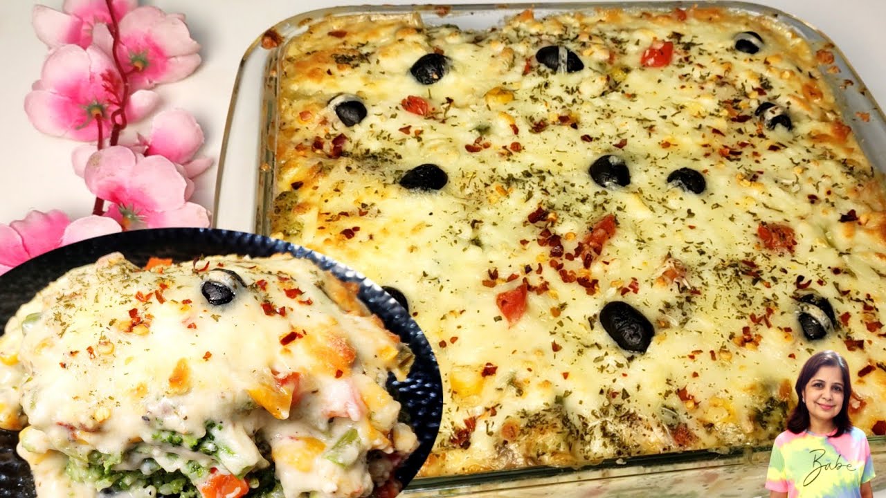 Spinach Rice Au Gratin | Cheesy Baked Vegetables Perfect Lunch n dinner | Veg Au Gratin