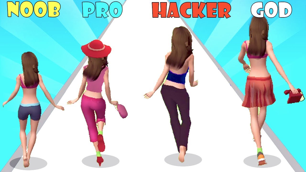 NOOB vs PRO vs HACKER vs GOD - Clothes Run
