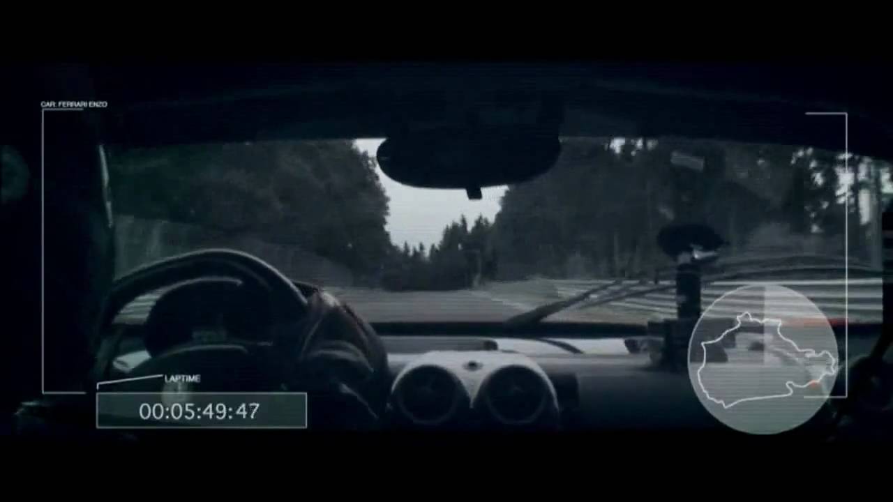 Ferrari Enzo Nurburgring full lap record in HD 720p