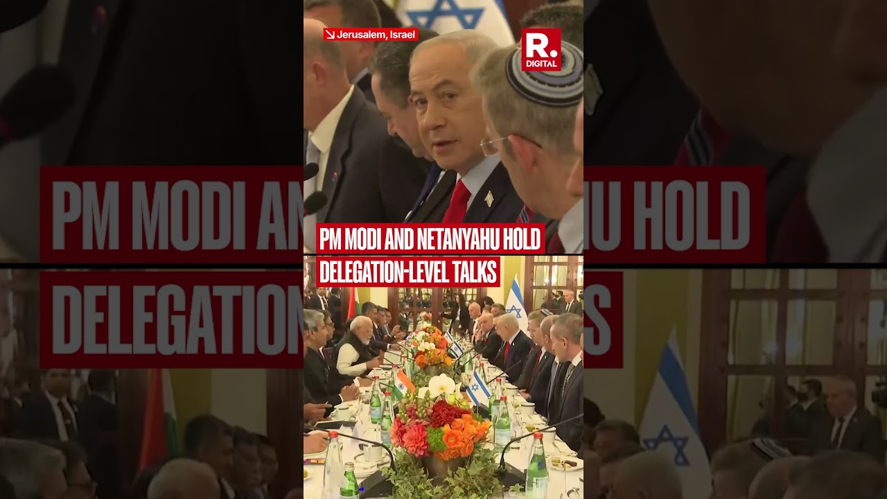 PM Modi and Netanyahu Hold Delegation-Level Talks in Jerusalem