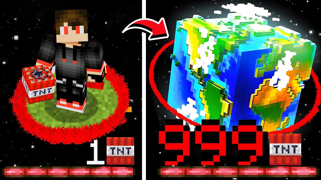 Minecraft, But TNT = World Size