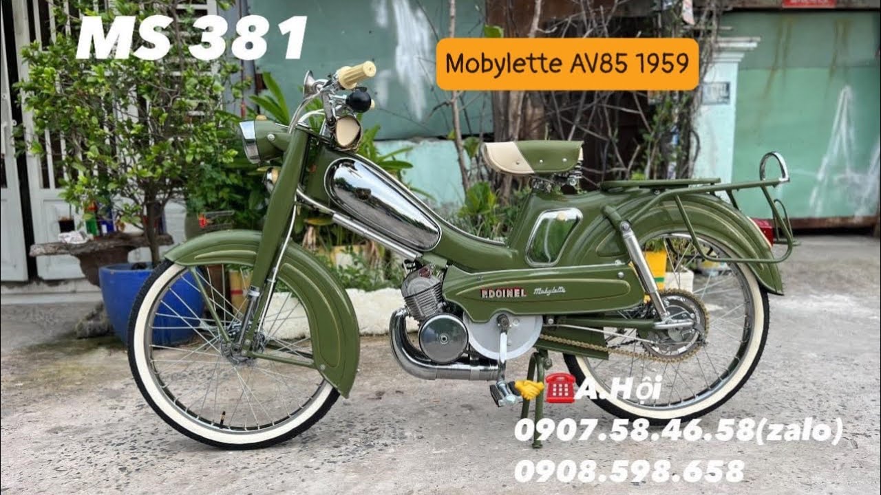 🌈Mobylette AV85 1959 xanh Ô-liu cổ điển, độc đáo, bản đẹp #mobylette_top1 #xu_hướng_mobylette #cổ