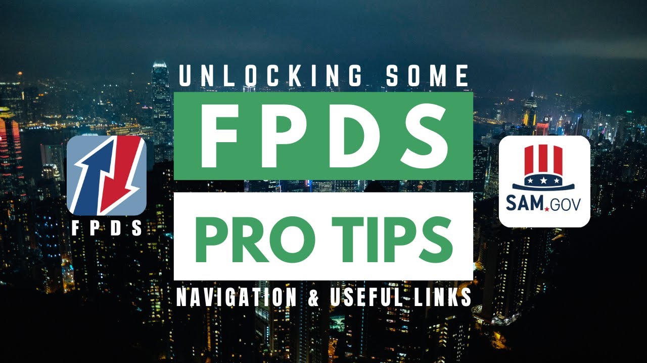 FPDS Tutorial Part One: Navigation and Useful Links