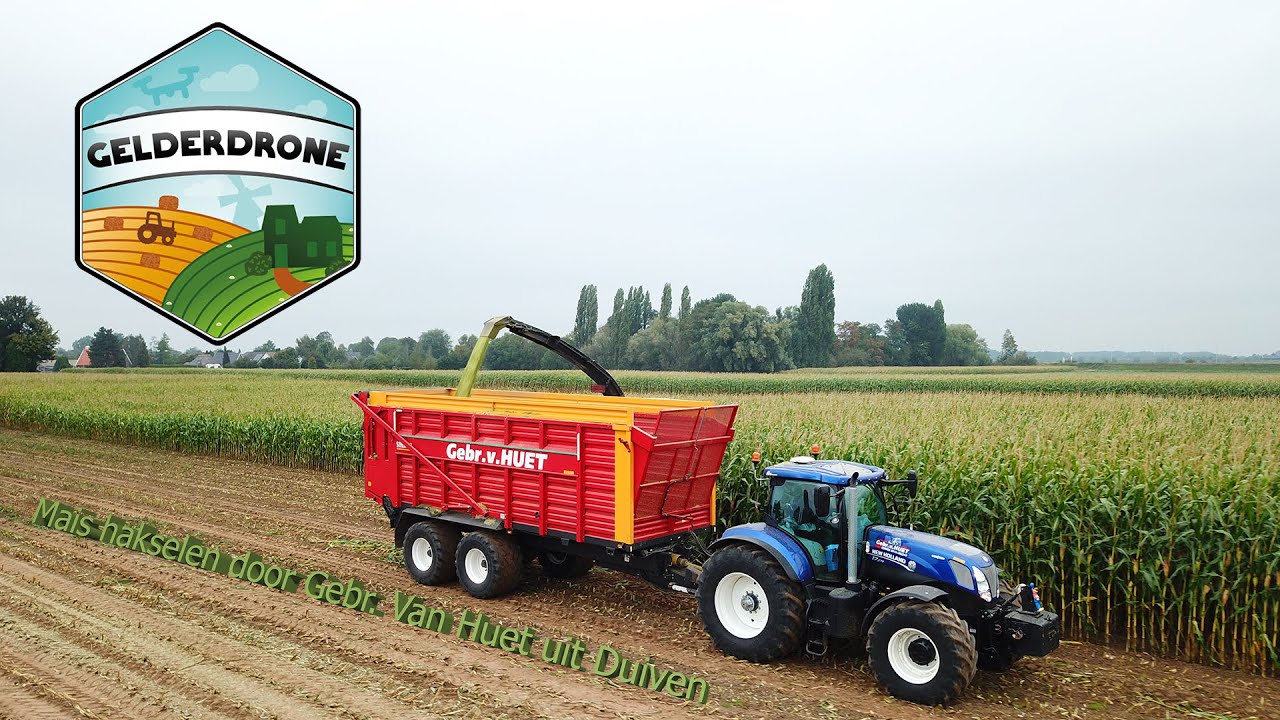 Ma&iuml;soogst 2020 - New Holland geweld in Aerdt - Loonbedrijf van Huet - Mais h&auml;ckseln - Chopping corn