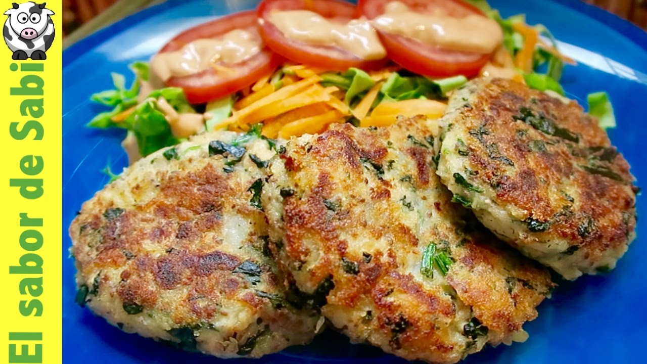 TORTITAS DE PAPA, PESCADO Y ESPINACAS.