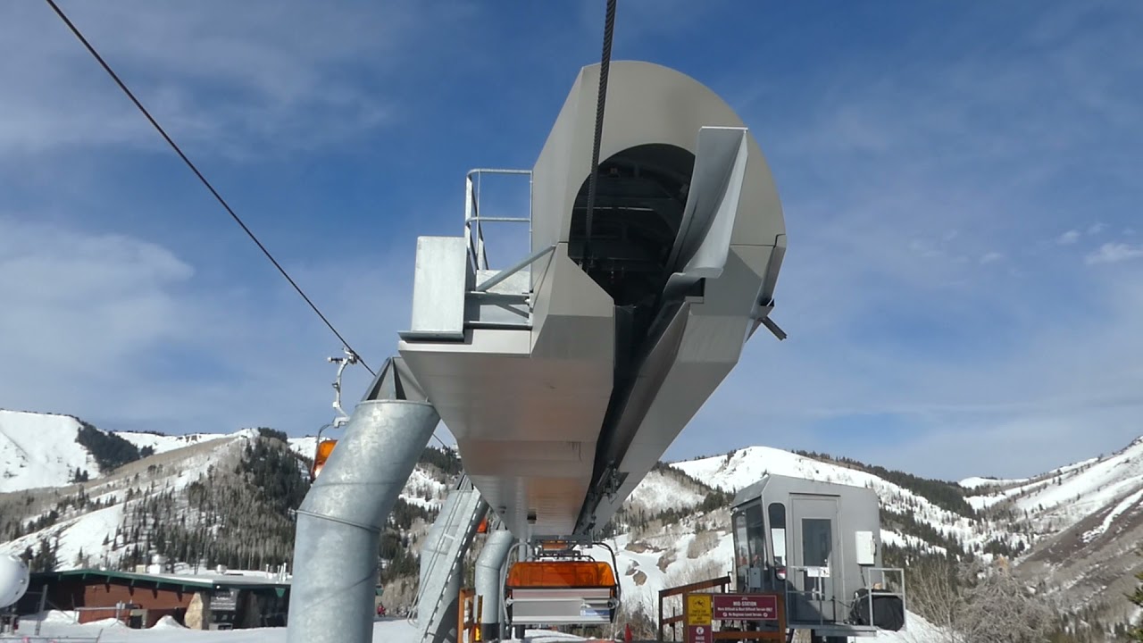 Orange Bubble Express Line Ride - Doppelmayr - Park City Canyons UT