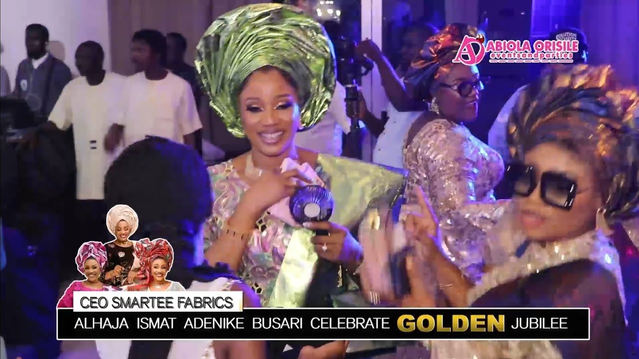 WATCH HOW ALH. ISMAT BUSARI CEO SMARTEE FABRICS DANCED AT HER 50TH BIRTHDAY CEREMONY.