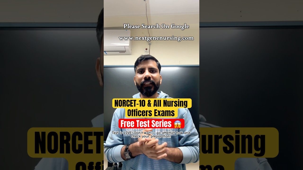Nursing Officer FREE Test Series LIVE 🚨 | NORCET 10 | Website Updated visit now