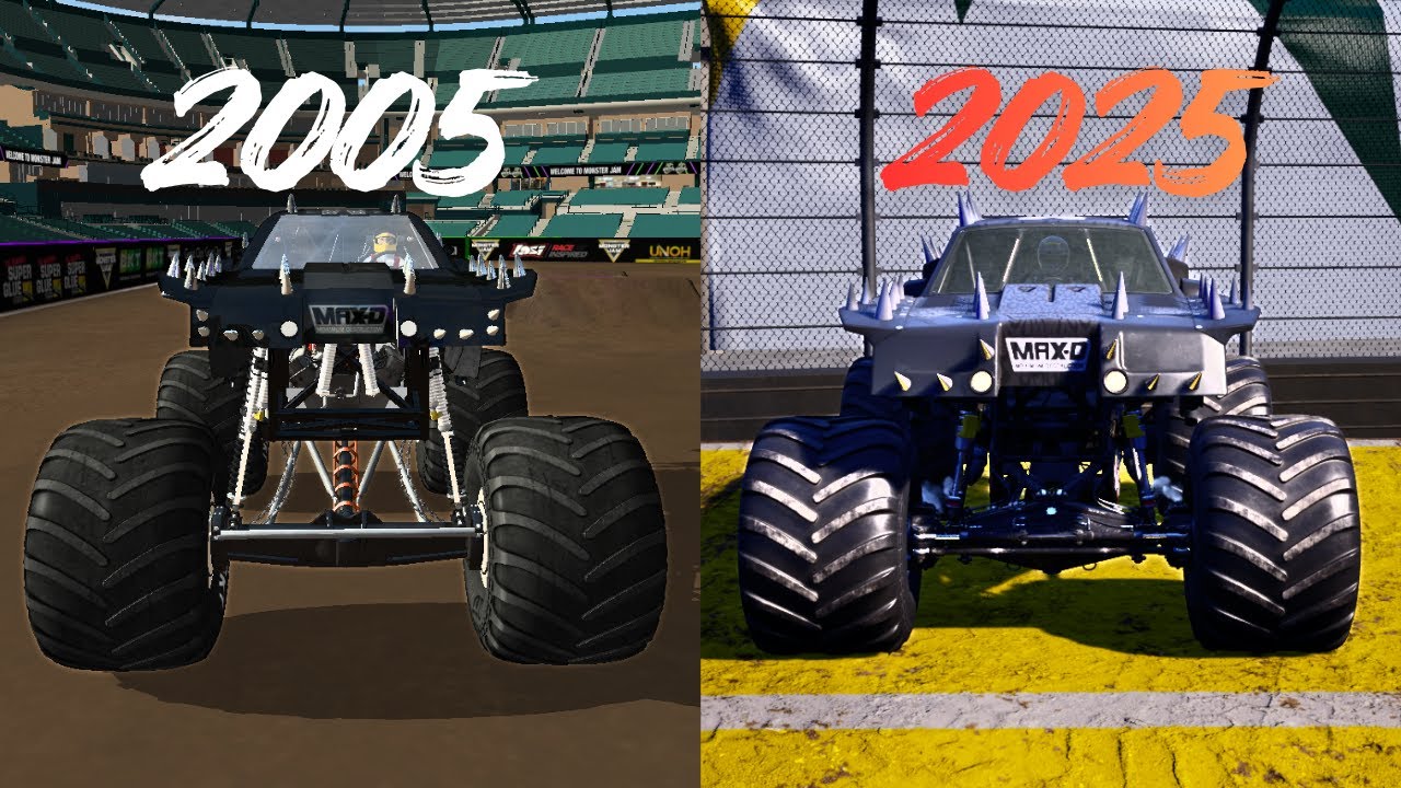 MAX-D BLACK Monster Truck EVOLUTION in MONSTER JAM GAMES (2005-2025)