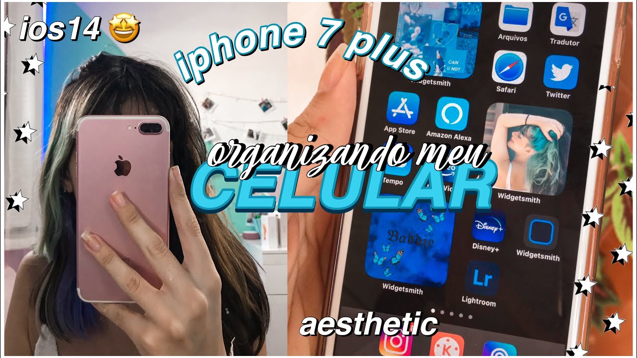 ORGANIZANDO MEU CELULAR!!  *IPhone 7 Plus* 📲💜  2021 | Geovanna Santa Cruz