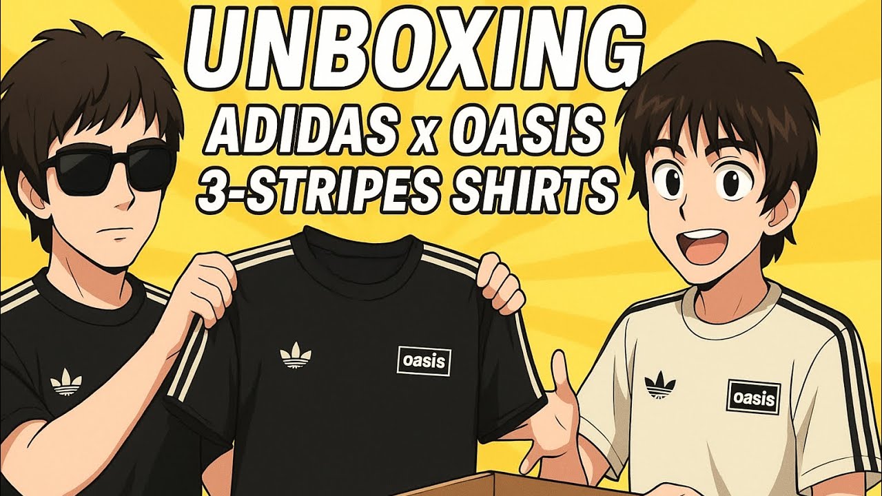 Adidas x Oasis Tour 3 stripes shirts. Unboxing LIVE 25. 