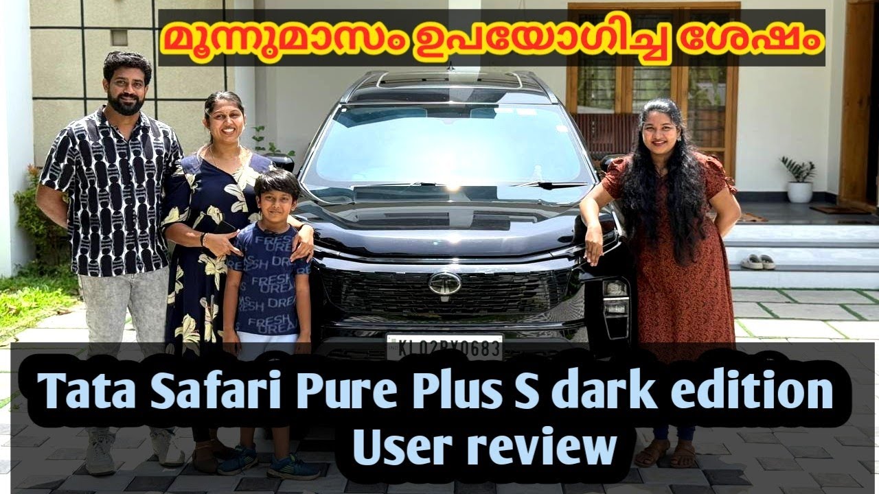 🚗Tata Safari Pure Plus S dark edition User review; tata safari review malayalam🤩 ;