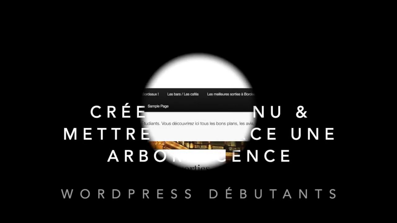 Créer un menu, des sous-menus  et des catégories sur wordpress.org
