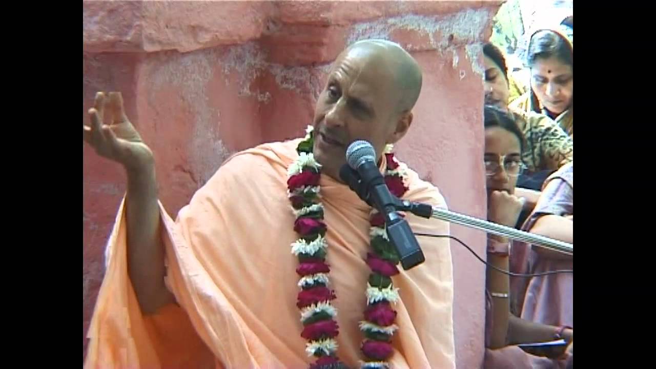 HH Radhanath Swami at Ter Kadamba (Vrindavan Yatra 2004)