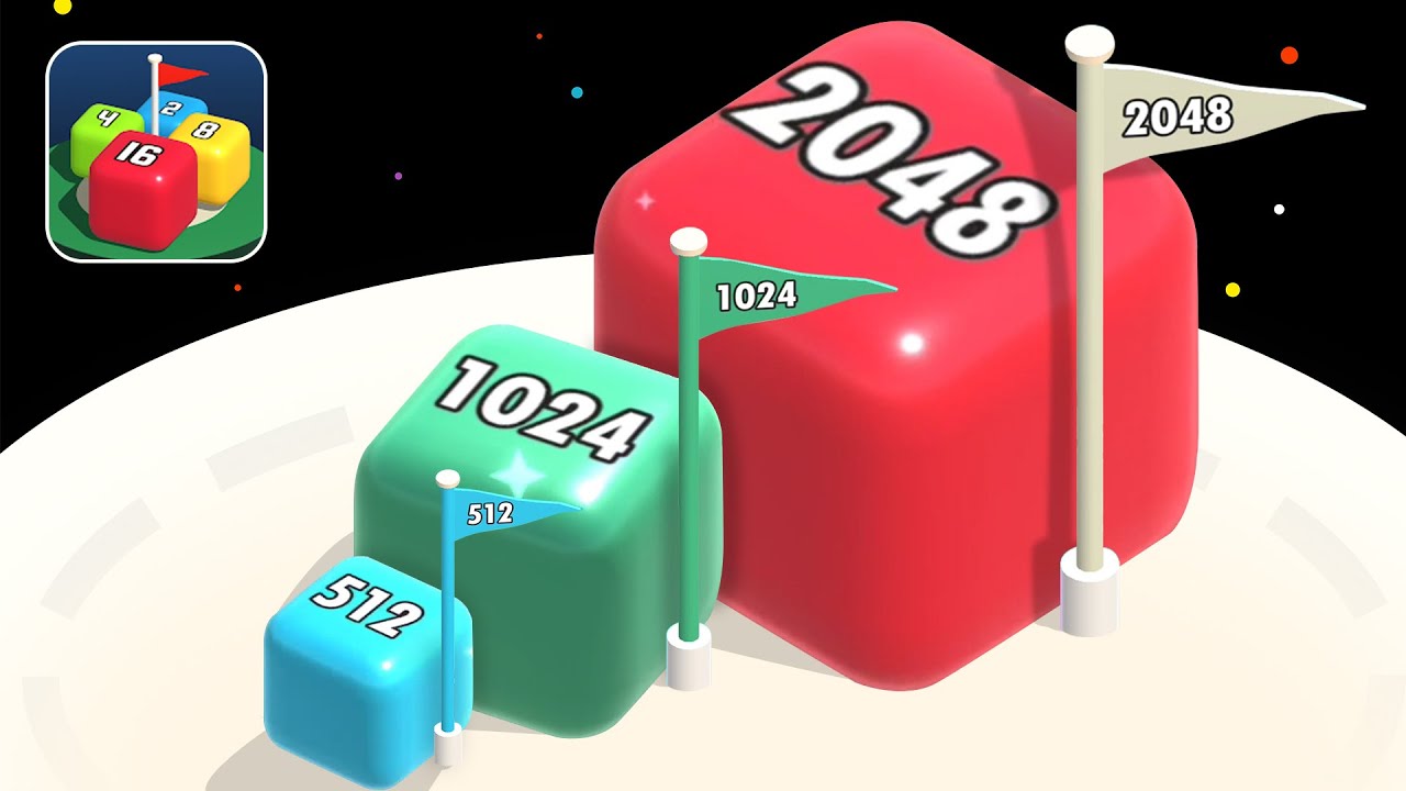 2048 Merge Blocks 3D Part 1 - Unlock 512 1024 2048 Blocks | Best Android Gameplay World Record